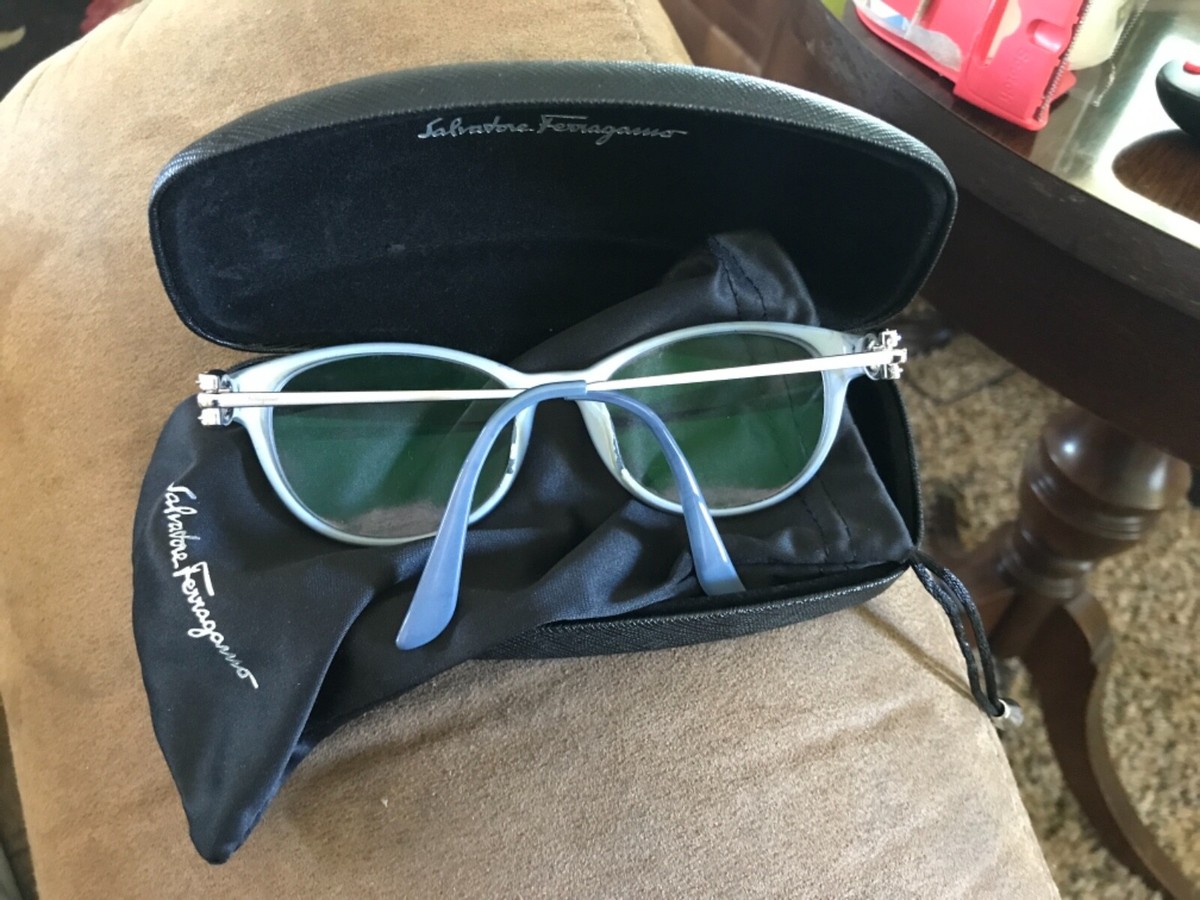 SALVATORE FERRAGAMO EYE GLASSES WITH SF CASE AND CLOTH BAG  display picture 1