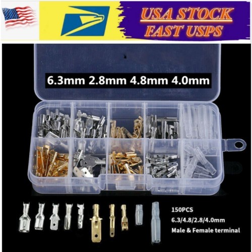 Auto Car Spade Male Female Terminals Wire Crimp Connectors Kit US 540/150pcs - Picture 3 of 15