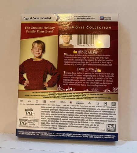 Home Alone & Home Alone 2 -Blu Ray/Dvd/Digital Disney Movie Club Exclusive - NEW - Picture 2 of 2