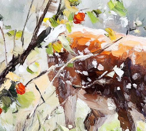 Deer in Meadow 5"x7" Print on Matte Paper | Peaceful Wildlife Nature Artwork - Picture 12 of 17