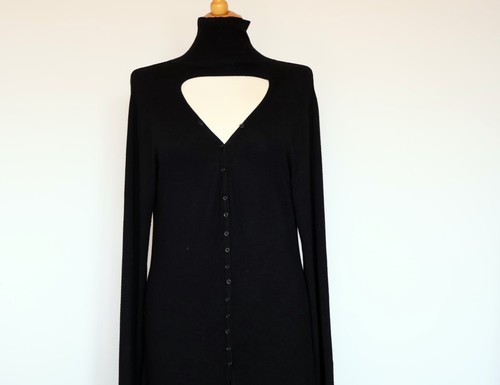 Rundholz schwarzes 2 in 1 Kleid/Cardigan One Size (M?) - Bild 5 von 9