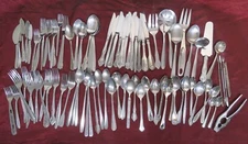 Mixed Miscellaneous Lot of 90 Stainless Flatware Dinner & Serving Pieces 7 lb uu