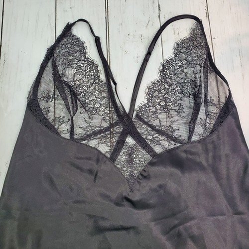 Victoria’s Secret Babydoll Lingerie Black Lace Size Large Women's Criss Cross - Picture 6 of 8