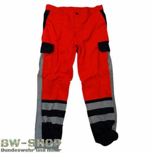 Einsatzhose Rettungsdienst blau/leuchtrot - Reflex silber M, 59,90