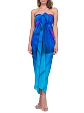 NWT $128 Gottex Belle Fleur Pareo Sarong Cover Up