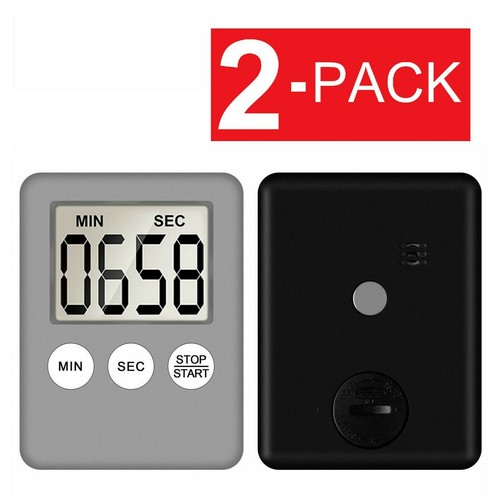 2PCS Magnetic LCD Digital Kitchen Large Timer Loud Alarm Count-Down Up Clock - Picture 19 of 20