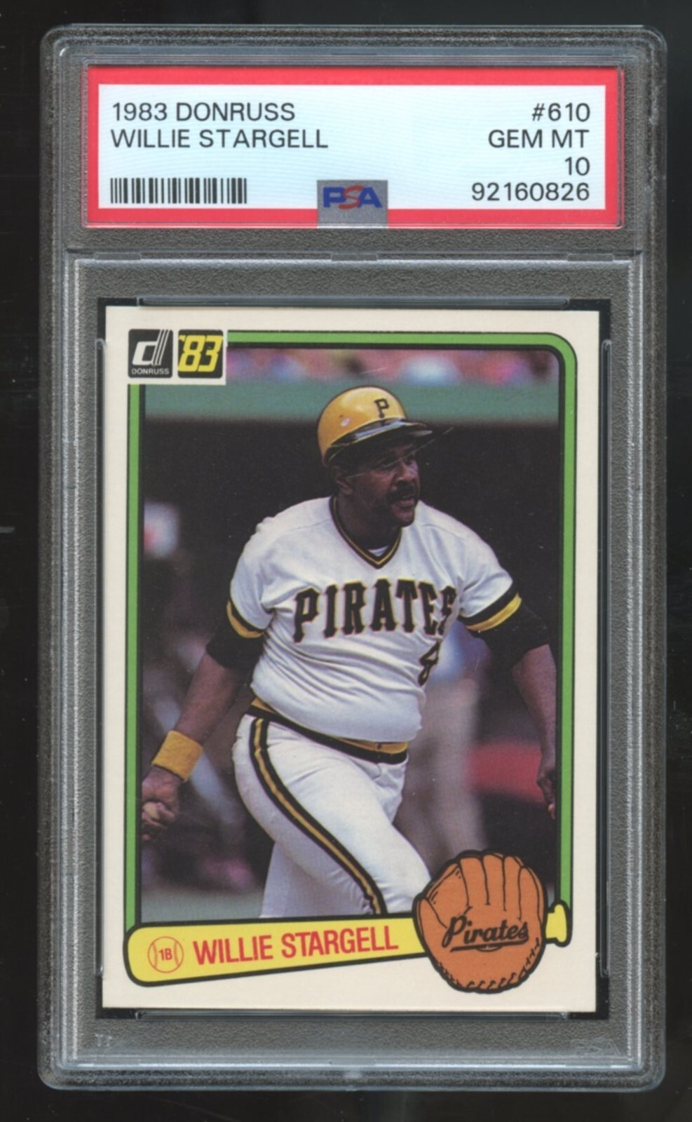 1983 Donruss #610 Willie Stargell Pirates PSA 10 GEM MINT 0826