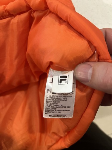 Fila Puffer Jacket Orange Please Read Description. - Picture 19 of 20