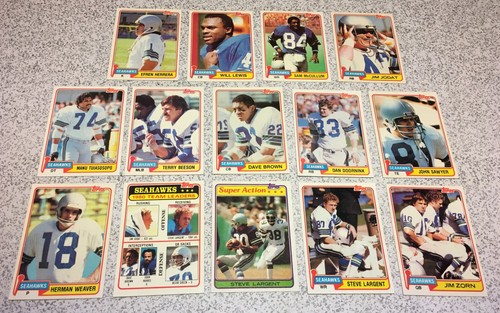 1981 Topps Seattle Seahawks Team Set (14 cartas) Steve Largent - NMMT++ - Imagen 2 de 3
