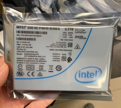 Intel DC P4610 3.2TB 2.5" NVMe PCIe U.2 SSDPE2KE032T8 Solid State Drive - Picture 1 of 2