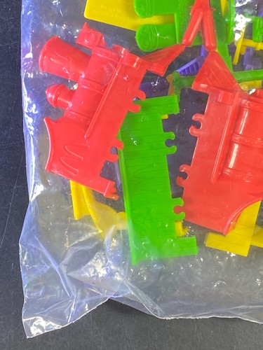 1988 McDonald's Happy Meal 4 Color Plastic Train Set Toy Complete Sealed New - Picture 10 of 16