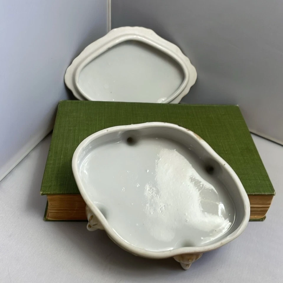 Cómoda baratija vintage de porcelana pintada a mano floral Lipper & Mann Japón Foto 4 de 4