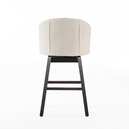 Westman 30-Inch Beige Fabric Swivel Backed Barstool (Set of 2) - Picture 5 of 8