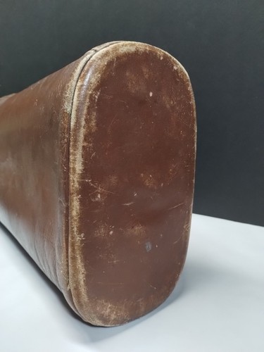 2 VINTAGE Thermos Corks 1 Quart Aluminum Ribbed #2484 LEATHER LL BEAN CARRY BAG - Picture 6 of 20