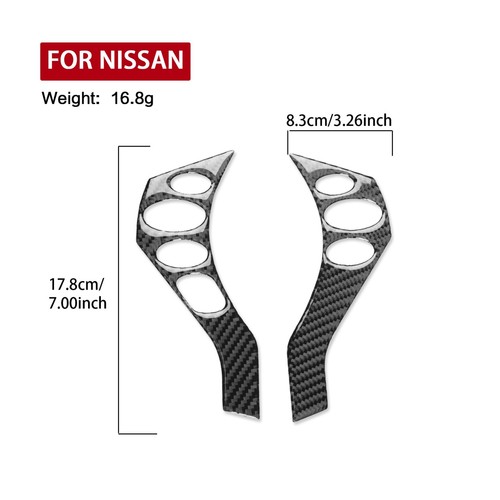Real Carbon Fiber Steering Wheel Button Cover Trim For Nissan Altima Teana 08-12 - Picture 13 of 24