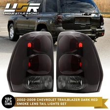 Dark Smoke Red Tail Lights Lamps Left+Right Set For 02-09 Chevrolet Trailblazer