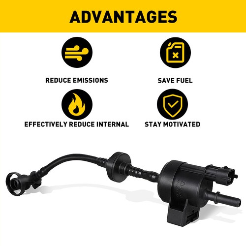 Black Vapor Canister Purge Valve Solenoid For 2015-2020 Chevrolet Trax 4Cyl 1.4L - Picture 5 of 11