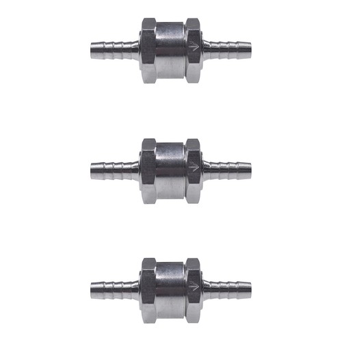 3 Pack of 6mm 1/4" One Way Non Return Fuel Line Check Valve Petrol Diesel Water - Picture 3 of 9