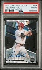 2023 Elite EE AUTO Die-Cut 20/399 #104 JACE BOHROFEN Razorbacks Blue Jays PSA 8