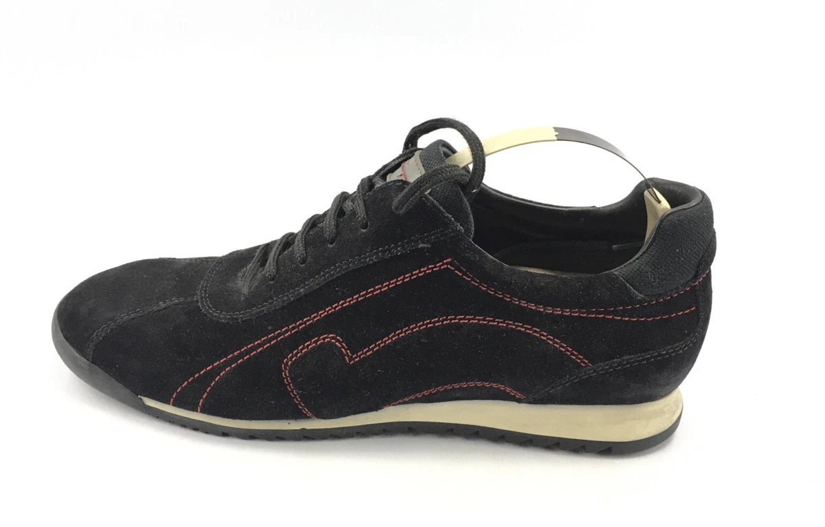 Salvatore Ferragamo Black Suede Casual Sport Shoe Lace Up Women's 8.5 AA