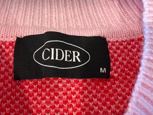 CIDER Girls Red Pink Heart Sweater Cotton Blend SIZE MEDIUM - Picture 7 of 9