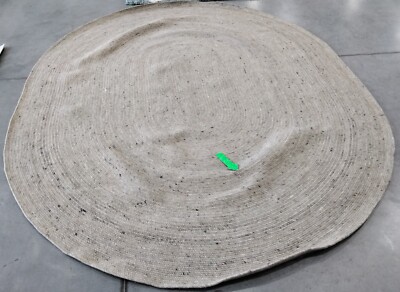 BEIGE 8' X 10' Oval Broken Thread Rug, Reduced Price 1172740988 BRD901B-8OV