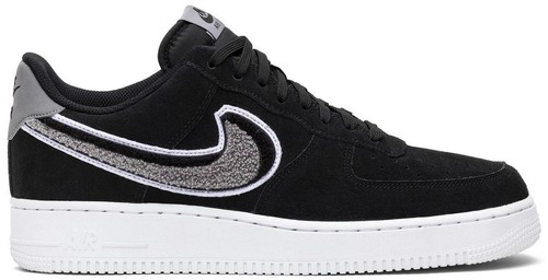 Nike Air Force 1 07 LV8 Chenille Swoosh Shoes Mens 7 White Leather Retro Sneaker Nike Air Force 1 07 LV8 Chenille Swoosh Shoes Mens 7 White  main image 2
