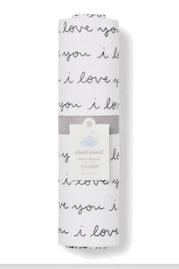 i love you swaddle blanket