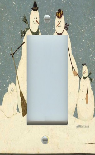 WARREN KIMBLE SNOW MAN FAMILIA INVIERNO Interruptor de luz de imagen Cubiertas de salida de placa - Imagen 7 de 26