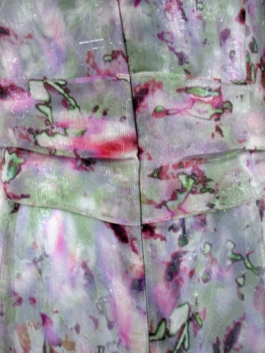 CAROLINA HERRERA PASTEL WATERCOLOR PRINT STRAPLESS ORGANZA MERMAID GOWN SZ.8 - Picture 7 of 8