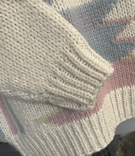 Suéter tejido vintage para mujer talla mediana suroeste azteca pastel Y2K Grannycore - Imagen 5 de 8