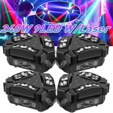 240W Spider w/Laser Moving Head Light RGB 9LED DMX Stage DJ Disco Beam Lighting