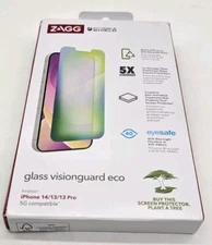 Zagg Invisible Shield Glass Visionguard Eco iPhone 14 13 13 Pro 5g Compatible