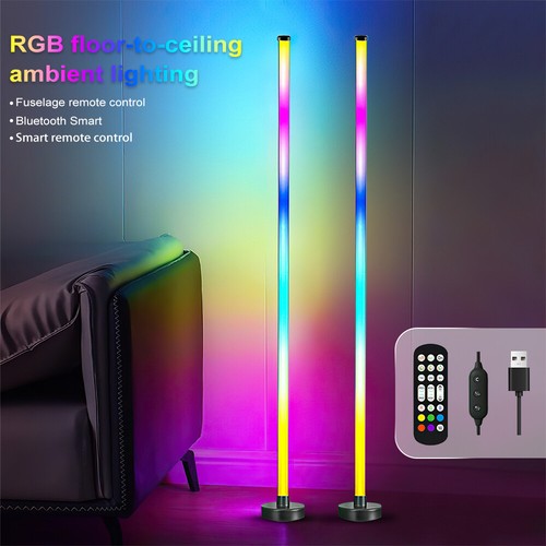 Corner Floor Lamp RGB LED Corner Lamp with App and Remote Control Music Sync