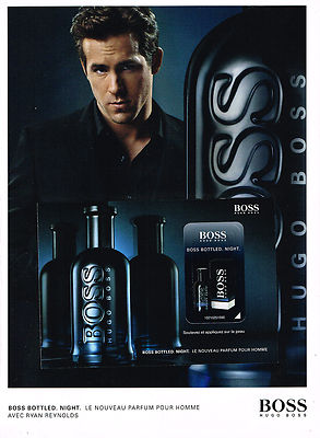 REKLAME WERBUNG 035 2010 HUGO BOSS Herren Parfum BOTTLED NIGHT & R. RAYNO