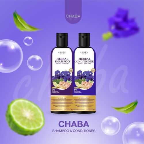 Chaba Herbal Shampoo + Conditioner Anti-Dandruff Hair Growth Boost 300ml 2x Each - Picture 2 of 12
