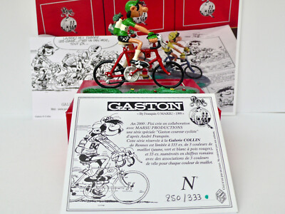 Série de 3 Gaston cycliste - Pixi - Bandes Dessinées