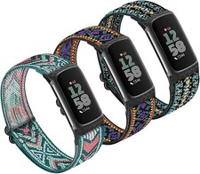Nylon Woven Fabric Elasticity Replacement Watch Band Strap For Fitbit Charge 6 5