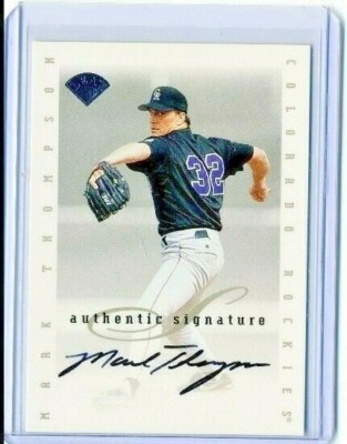 Mark Thompson 1996 Leaf Authentic Signature Series On Card Autograph Auto