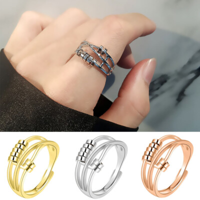 Unregelmäßiger Verstellbarer Ring Für Frauen Und Mädchen Geschen *H