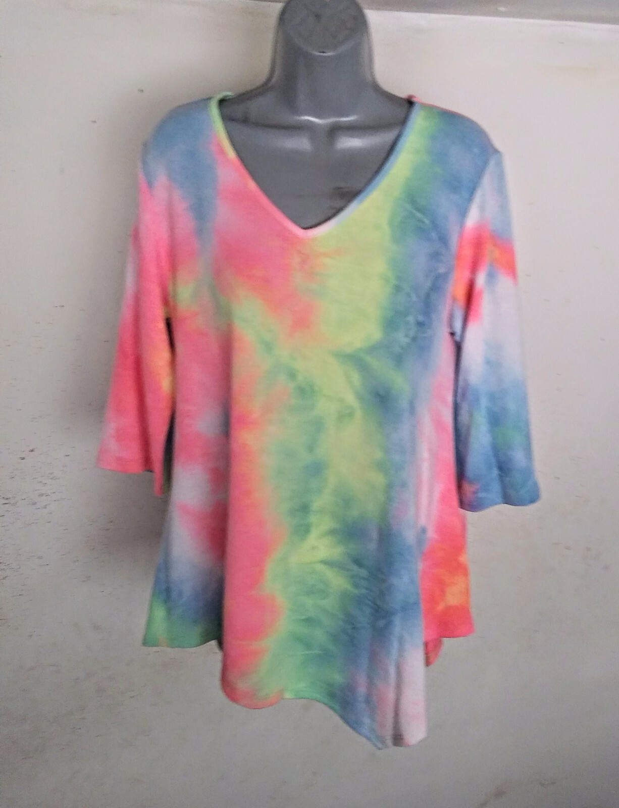 shirt Tie Dye V Neck Sweatshirt 