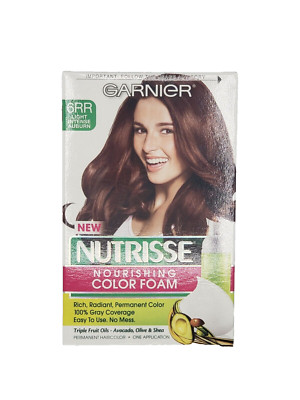 NEW Garnier Nutrisse Nourishing Color Foam 6RR Light Intense Auburn