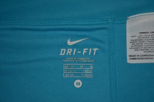 31056-a Womens Nike Gym Skort Skirt Shorts Size Medium Dri-Fit Blue Polyester - Picture 12 of 12