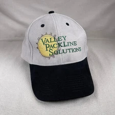 Valley Packline Solutions Hat Mens One Size Gray Strapback Cap Embroidered Otto