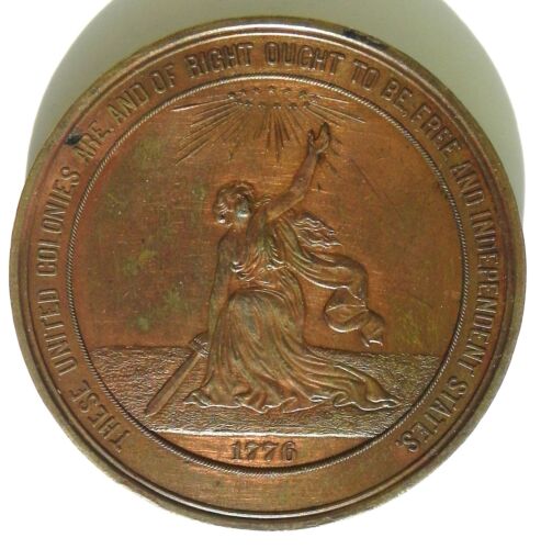 1876 United States Centennial US Mint Medal Bronze 57.5 mm Julian CM-11c - Picture 4 of 6