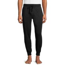 Hanes Men's S 28-30 Soft Cotton Modal Sleep Jogger Pants Color BLACK NWT