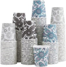 Clawsoff 300 Pack 3 oz Disposable Paper Cups, Small Mouthwash 3 OZ Mini Bat...