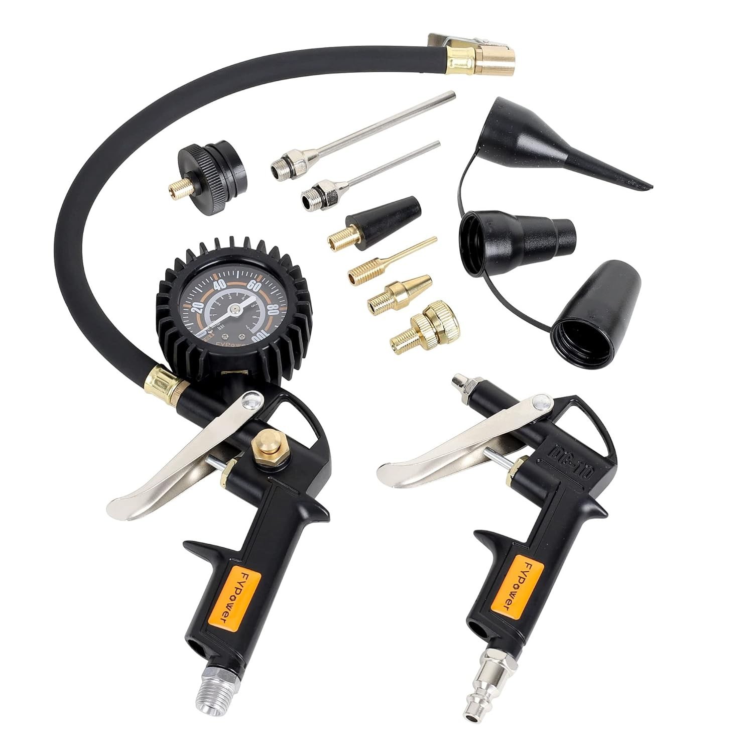 Accessory Kit 100psi Tire Inflator With Gaug
