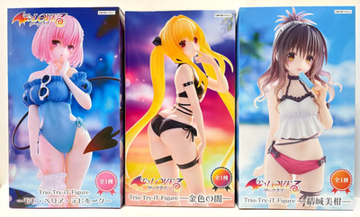To Love-Ru Darkness Momo Deviluke Mikan Yuuki Yami Figure Set 3pcs Japan New