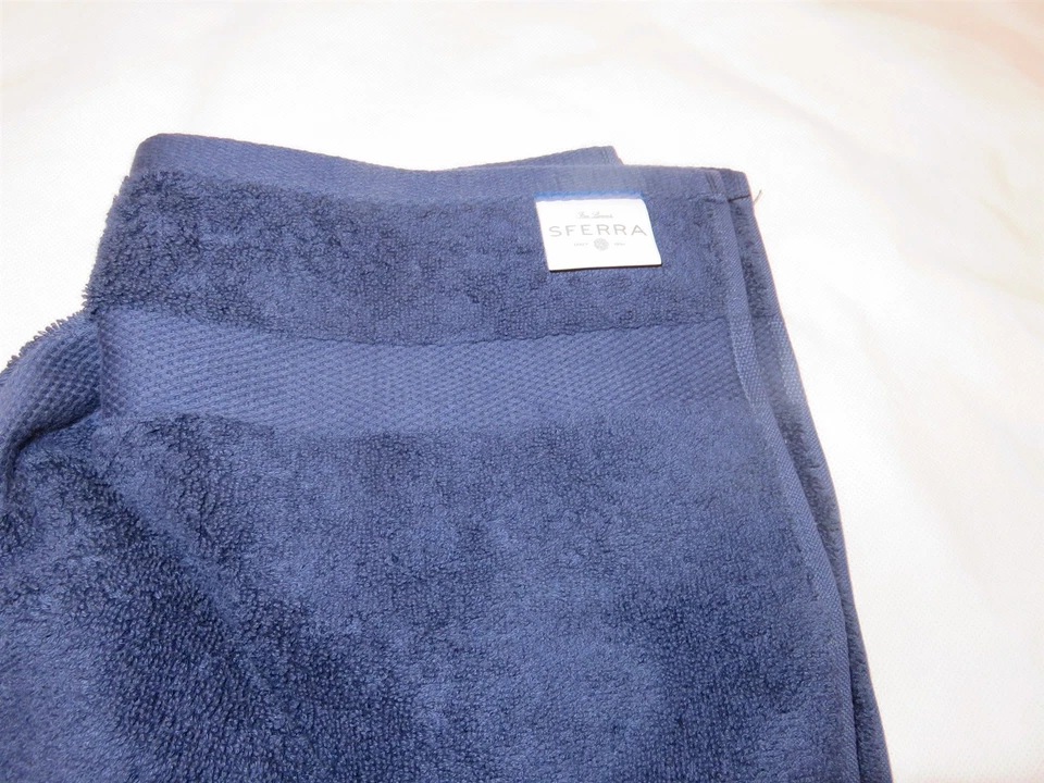 2 paños Sferra Bello azul oscuro nuevos con etiquetas Foto 3 de 4
